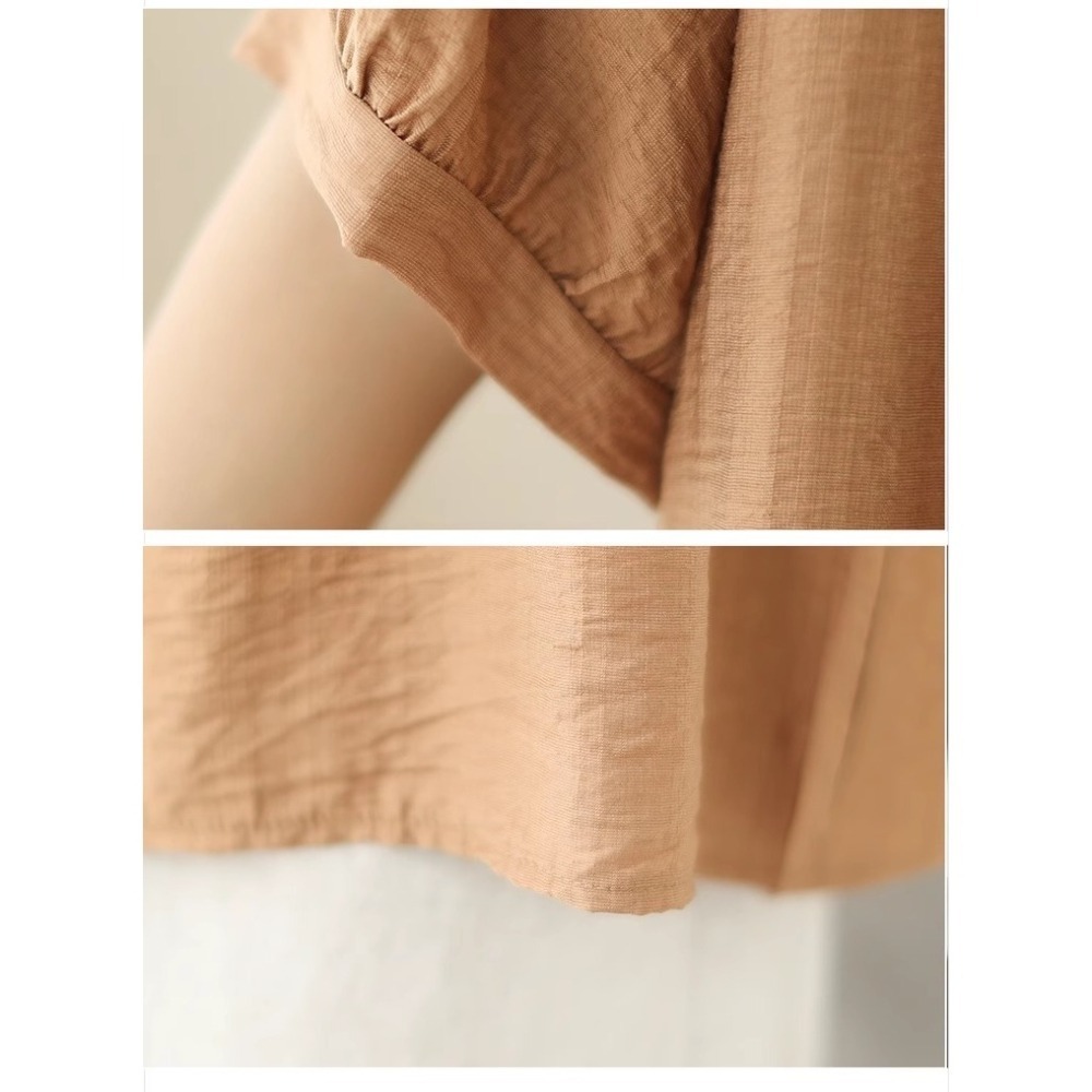 漾貝比【9155490】中大尺碼女裝 甜美法式V領滾邊打折上衣．共2色 (36-48)-細節圖10