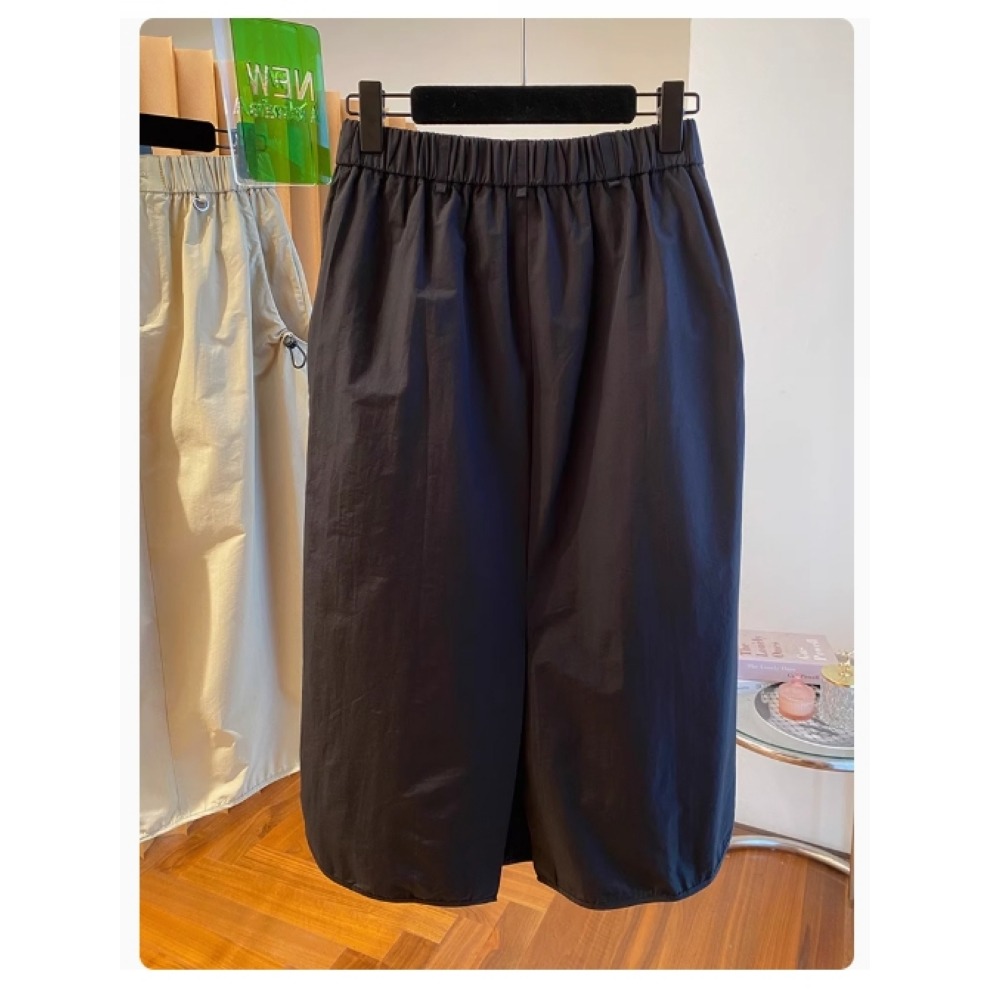 漾貝比【9155516】中大尺碼女裝 抓皺口袋工裝鬆緊半身裙．共2色 (30-39)-細節圖4