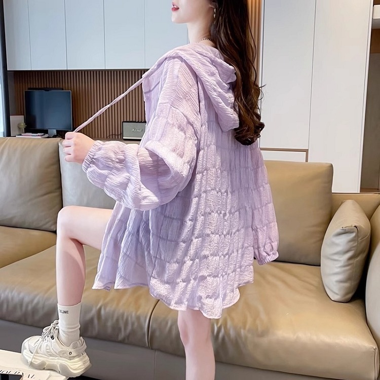 漾貝比【9155531】中大尺碼女裝 薄款開襟冰絲防曬薰衣紫外套 (38-50)-細節圖6