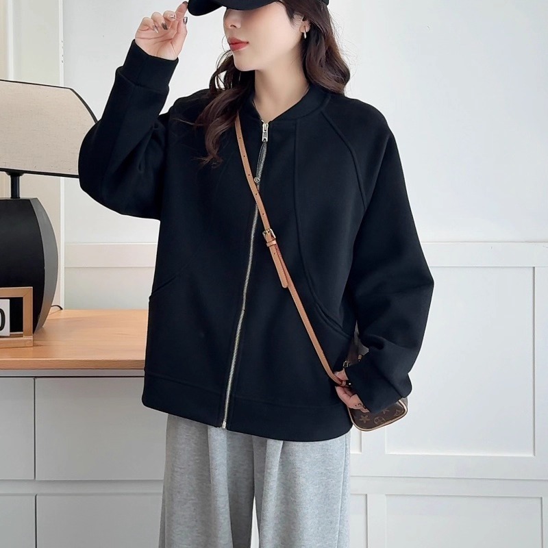 漾貝比【9155660】中大尺碼女裝 小立領層次拼接織衣拉鍊外套．共2色(36-53)-細節圖5