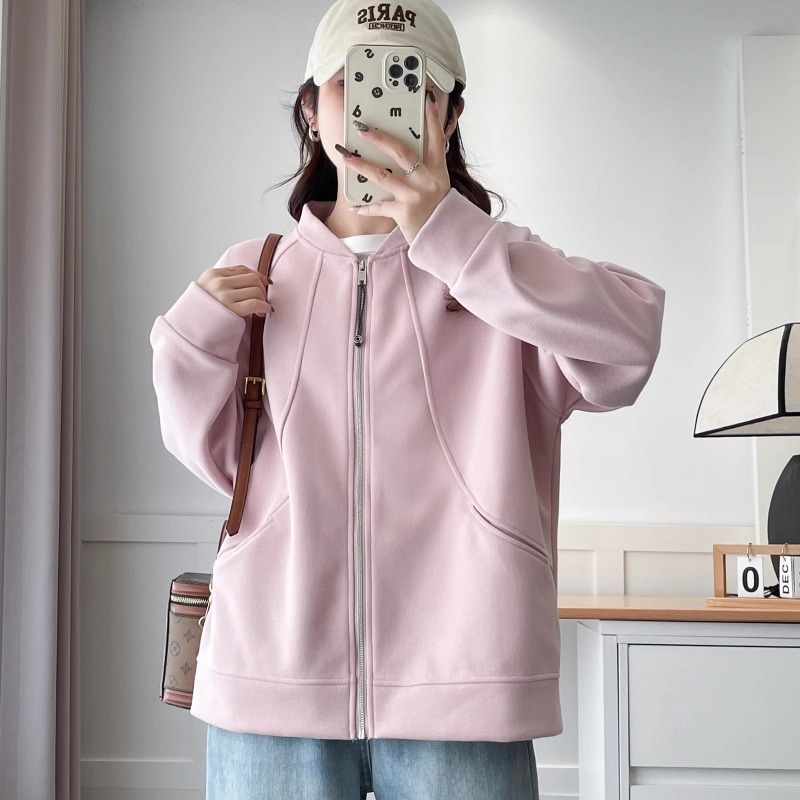 漾貝比【9155660】中大尺碼女裝 小立領層次拼接織衣拉鍊外套．共2色(36-53)-細節圖7