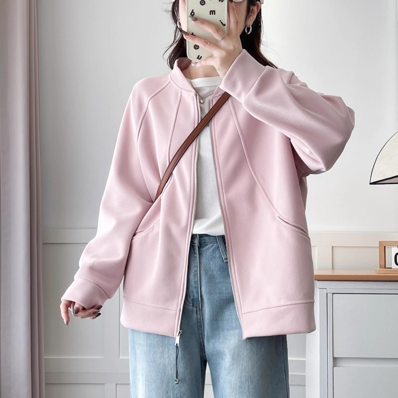 漾貝比【9155660】中大尺碼女裝 小立領層次拼接織衣拉鍊外套．共2色(36-53)-規格圖9