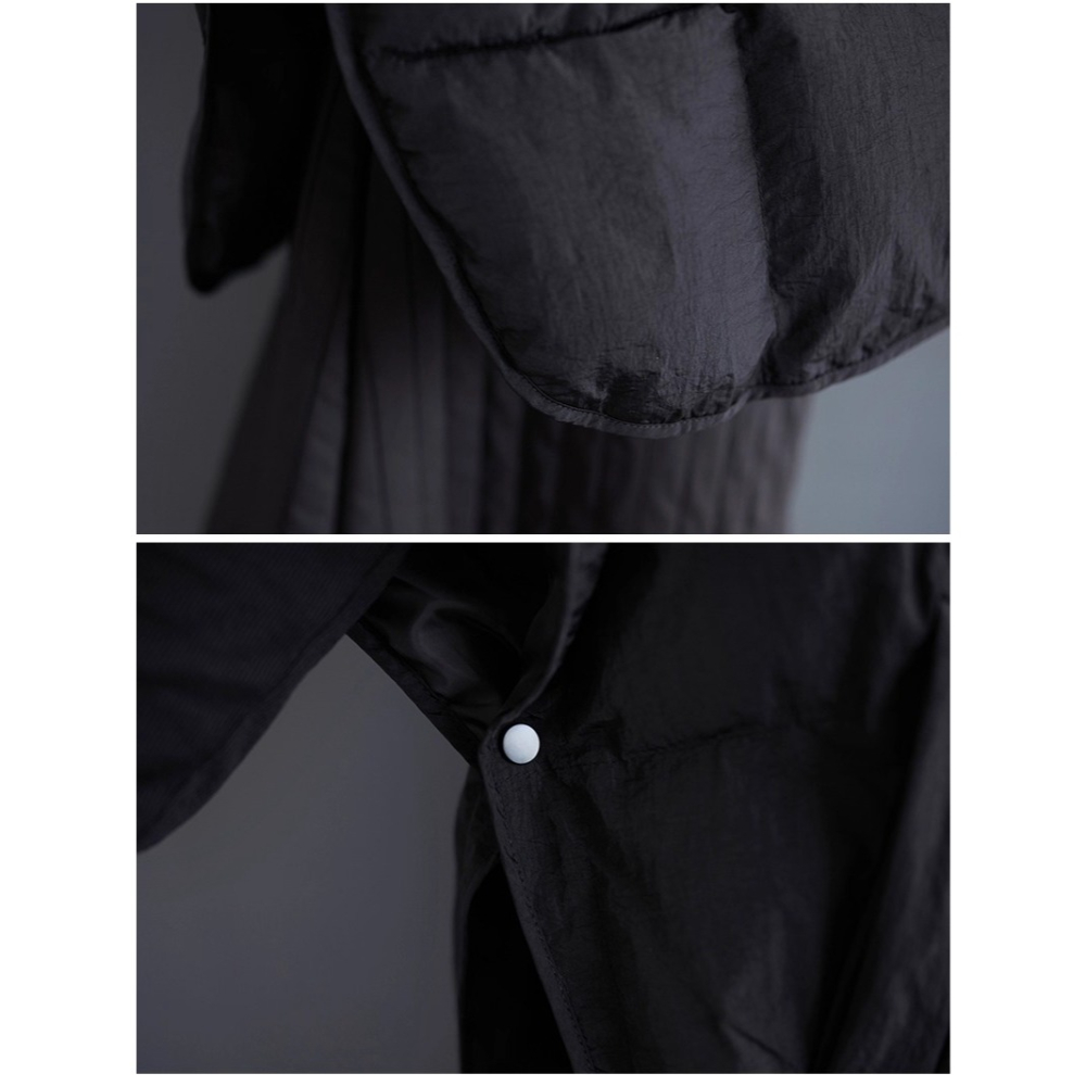 漾貝比【9155700】中大尺碼女裝 復古圓領暗釦斗篷風夾棉保暖背心 (40-58)-細節圖9