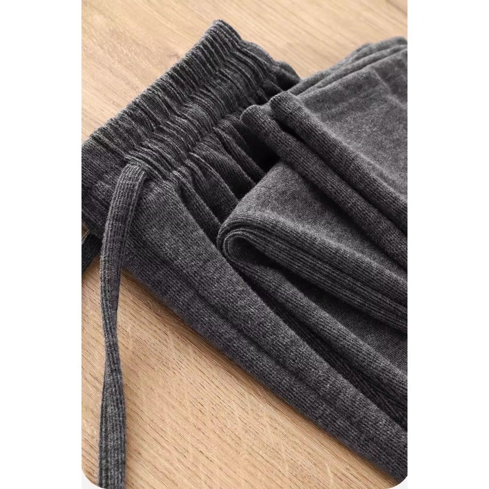 漾貝比【9155704】中大尺碼女裝 鬆緊綁帶加絨加厚直筒糯米褲 (28-48)-細節圖5