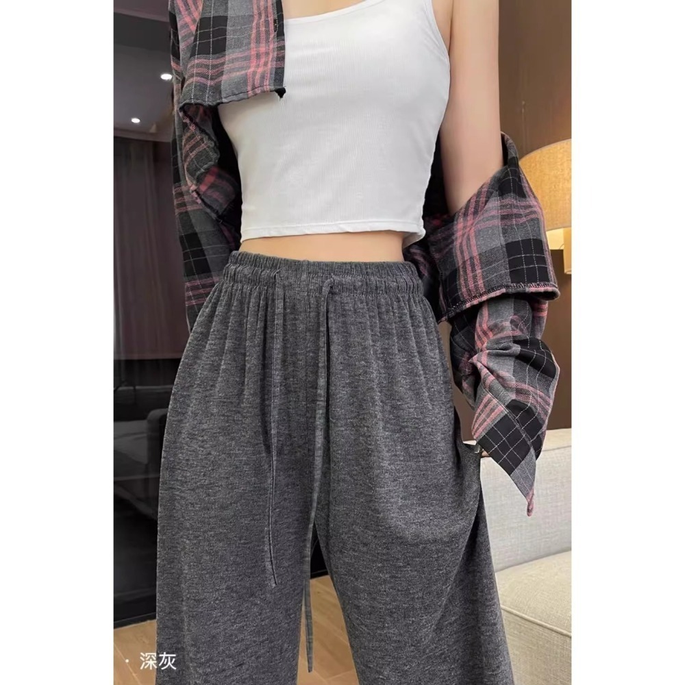 漾貝比【9155704】中大尺碼女裝 鬆緊綁帶加絨加厚直筒糯米褲 (28-48)-細節圖7