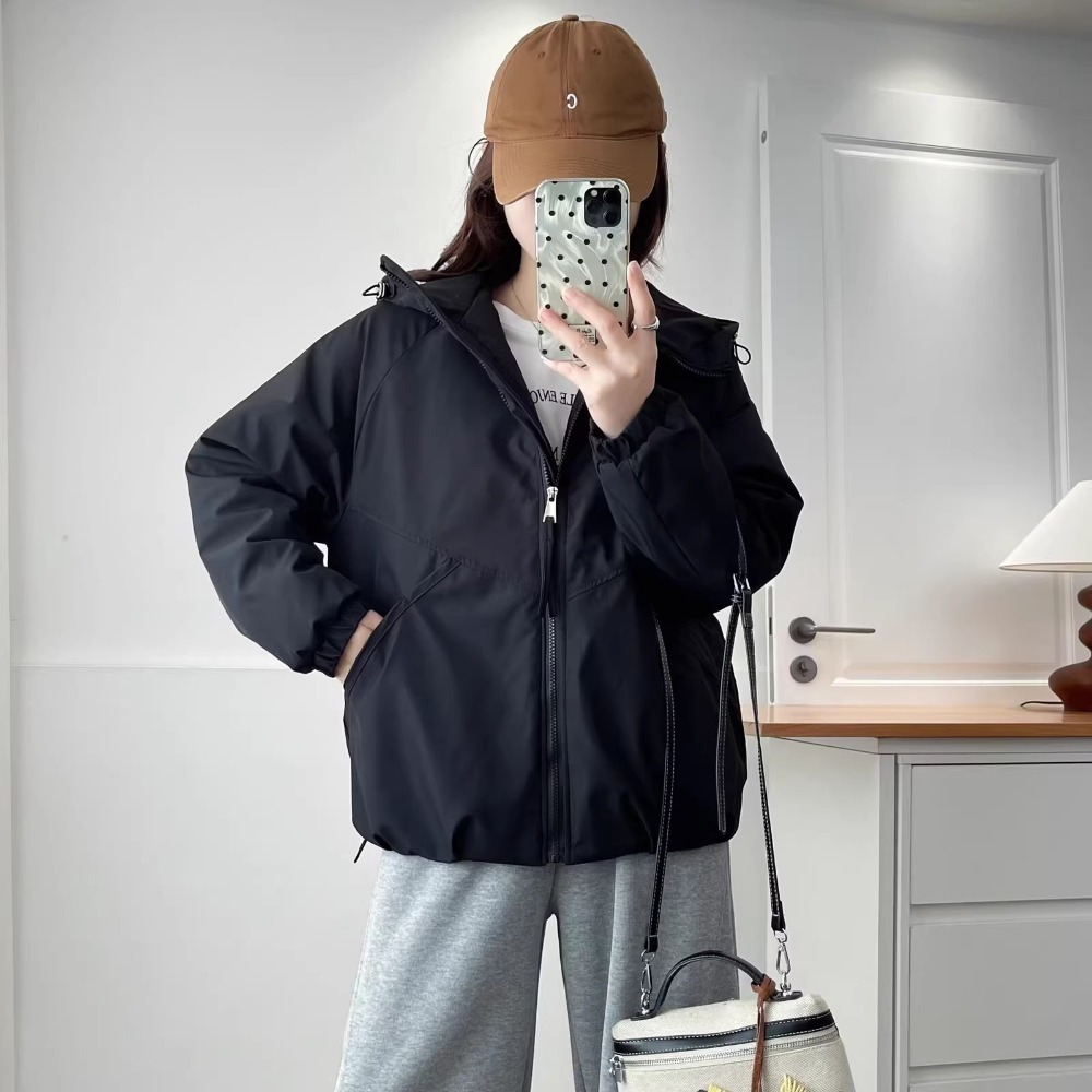 漾貝比【9155707】中大尺碼女裝 斜口袋下抽繩連帽夾棉保暖外套．共2色 (40-52)-規格圖11