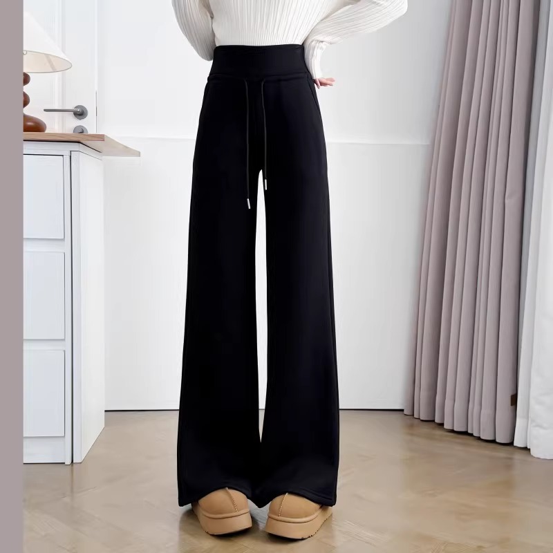 漾貝比【9155805】中大尺碼女裝 美式高腰抽繩直筒加絨加厚休閒褲(30-38)-規格圖10