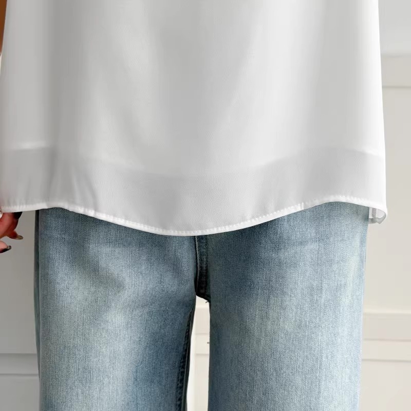 漾貝比【9155839】中大尺碼女裝 百搭V領雙層雪紡純色背心．共2色(36-50)-細節圖9