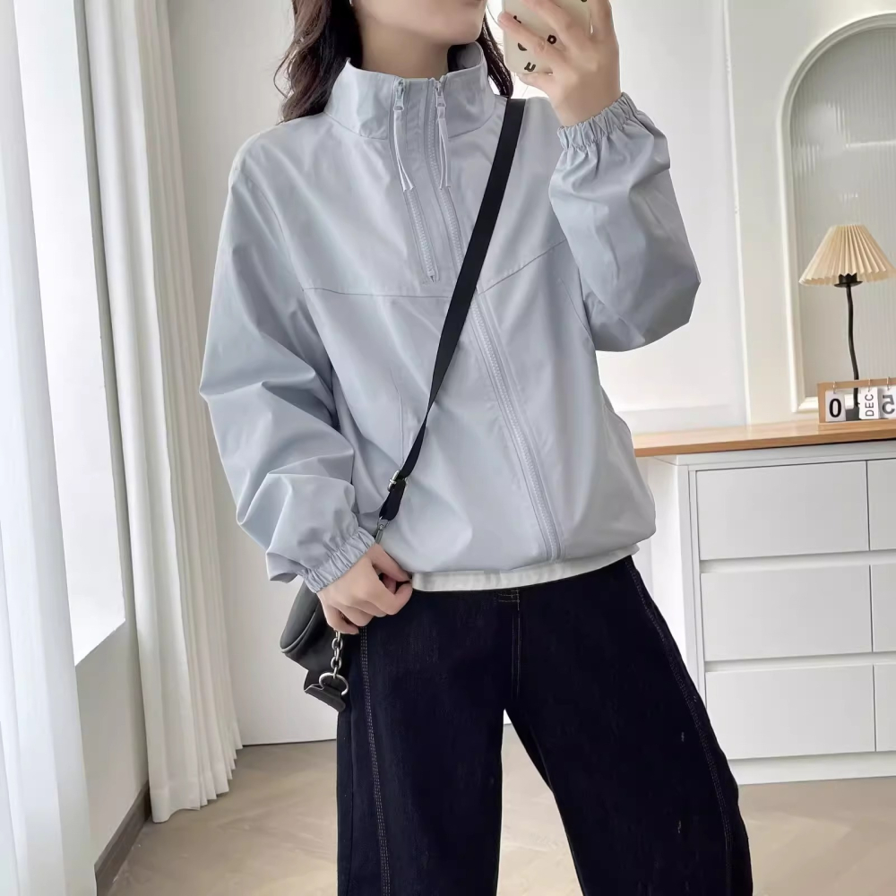 漾貝比【9155840】中大尺碼女裝 四季百搭立領防風防潑水衝鋒外套．共2色(38-53)-細節圖8