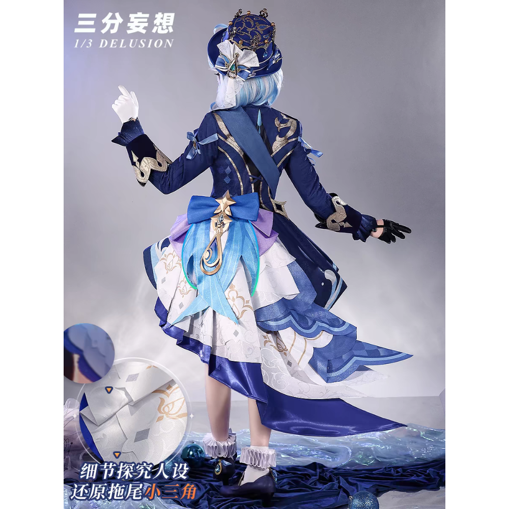 【芙寧娜】cosplay 水神 黑芙 白芙 原神 cos服 芙卡洛斯 水神 楓丹 三分妄想-細節圖2
