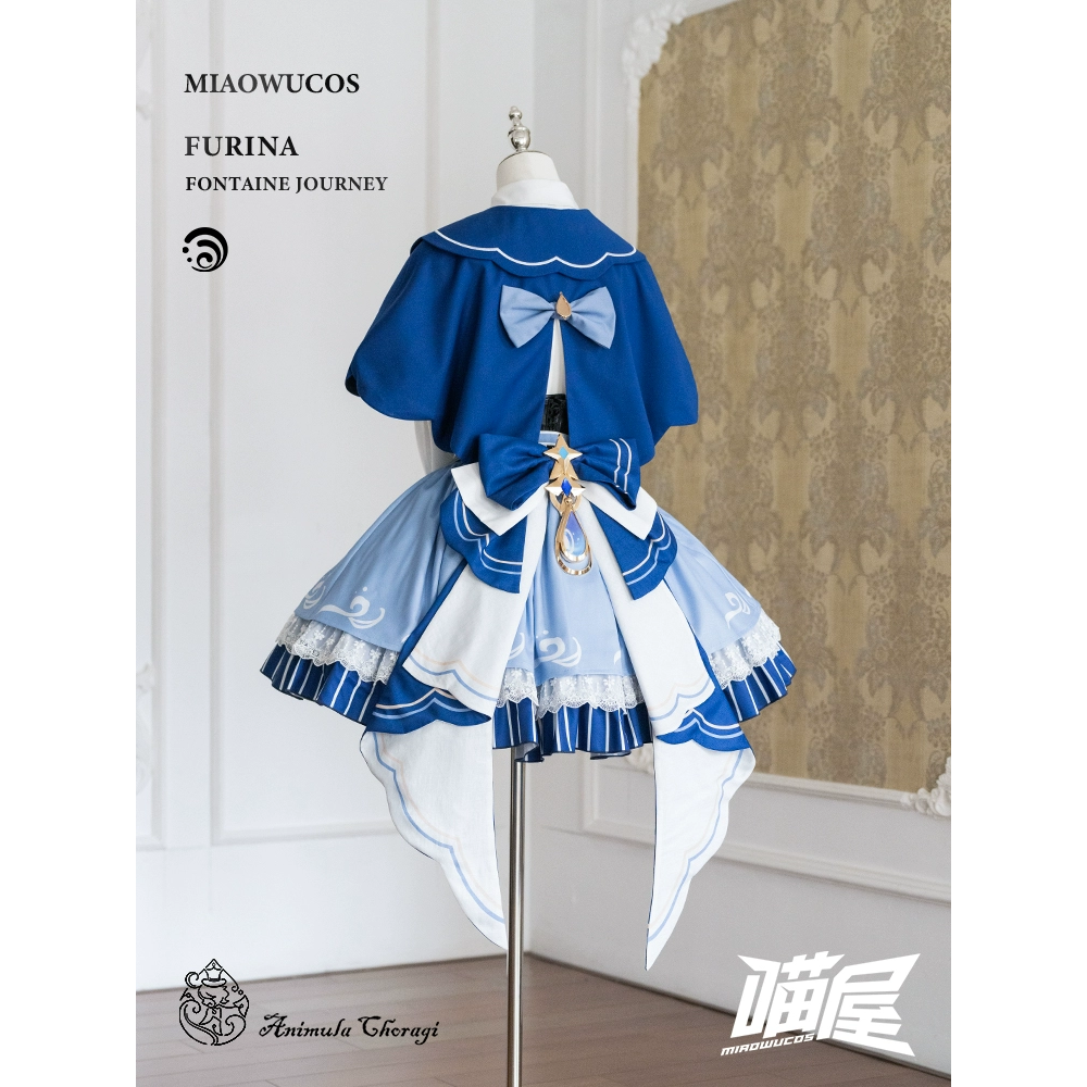 【芙寧娜】cosplay 同人服 原神 cos 芙卡洛斯 水神 喵屋小鋪 芙芙 蘿莉塔-細節圖2