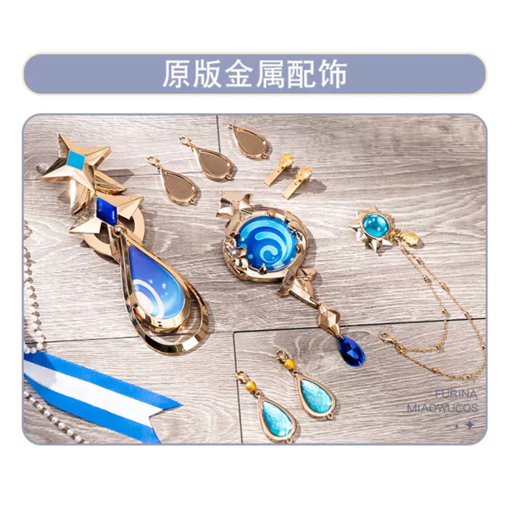 【芙寧娜】cosplay 同人服 原神 cos 芙卡洛斯 水神 喵屋小鋪 芙芙 蘿莉塔-細節圖4