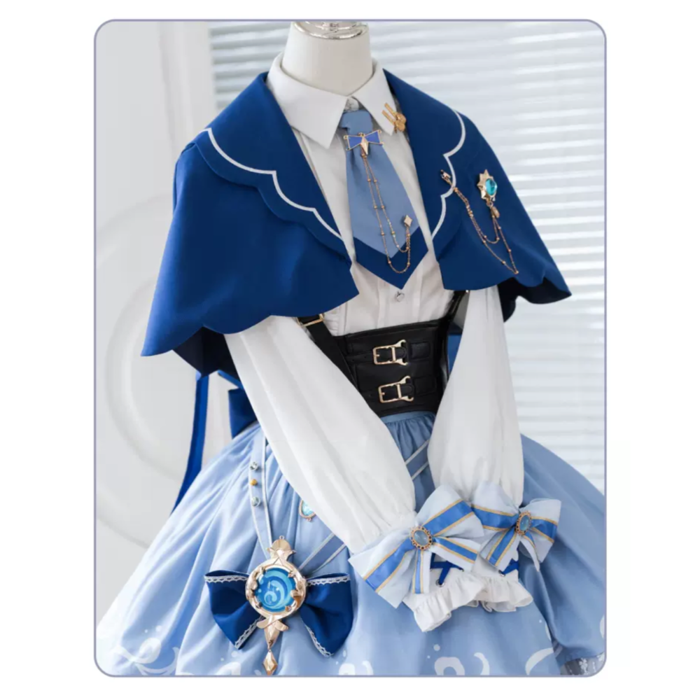 【芙寧娜】cosplay 同人服 原神 cos 芙卡洛斯 水神 喵屋小鋪 芙芙 蘿莉塔-細節圖5