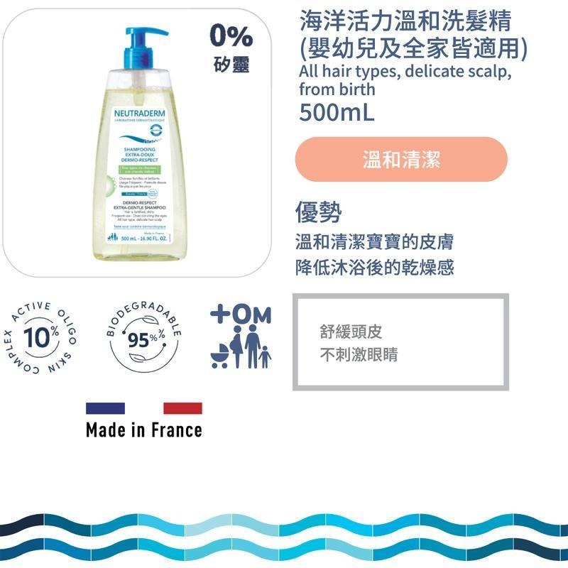海洋之膚 海洋活力溫和洗髮精 500ml 效期202504-細節圖2