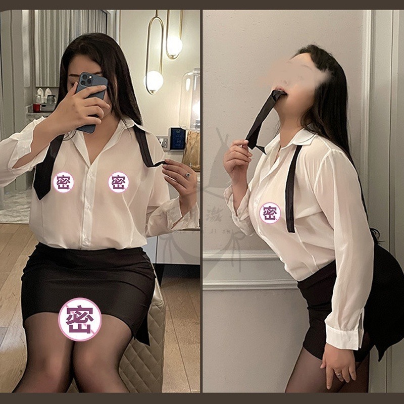 棉花糖大尺碼角色扮套裝(兔女郎/OL/學院風)-細節圖2