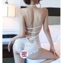 蕾絲花邊開襠連身睡衣-規格圖3