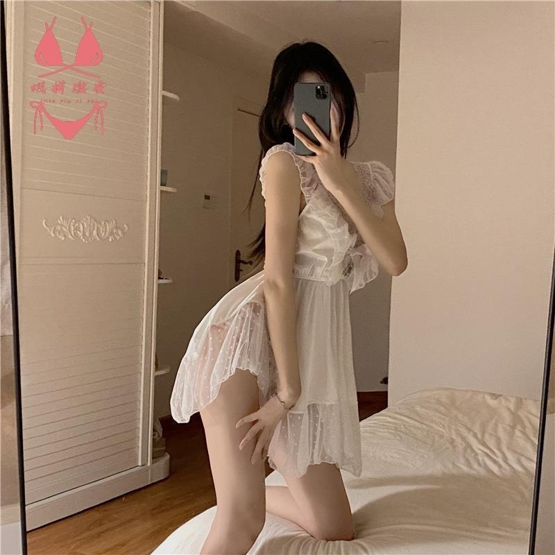 性感睡衣 蕾絲睡衣 冰絲 性感蕾絲睡衣 情趣睡衣 丁字褲 情趣內衣 情趣內褲 睡衣性感睡衣 情趣角色服【瘋馬情趣】-細節圖6