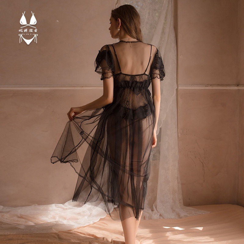 【瘋馬情趣】台灣出貨 宮廷風長款 丁字褲 情趣內衣 性感睡衣 睡衣裙性感睡衣 情趣睡衣 情趣角色服 情趣內褲(開立發票)-細節圖5