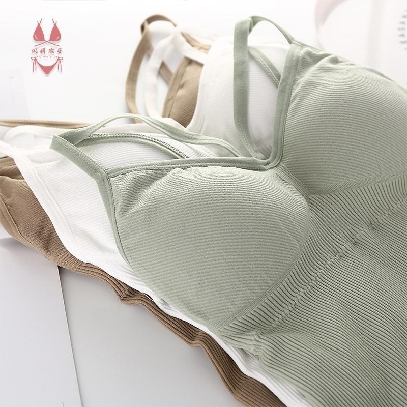 【瘋馬情趣】台灣出貨  爆款內衣女無縫美背 吊帶裹胸無鋼圈文胸少女小背心-細節圖2