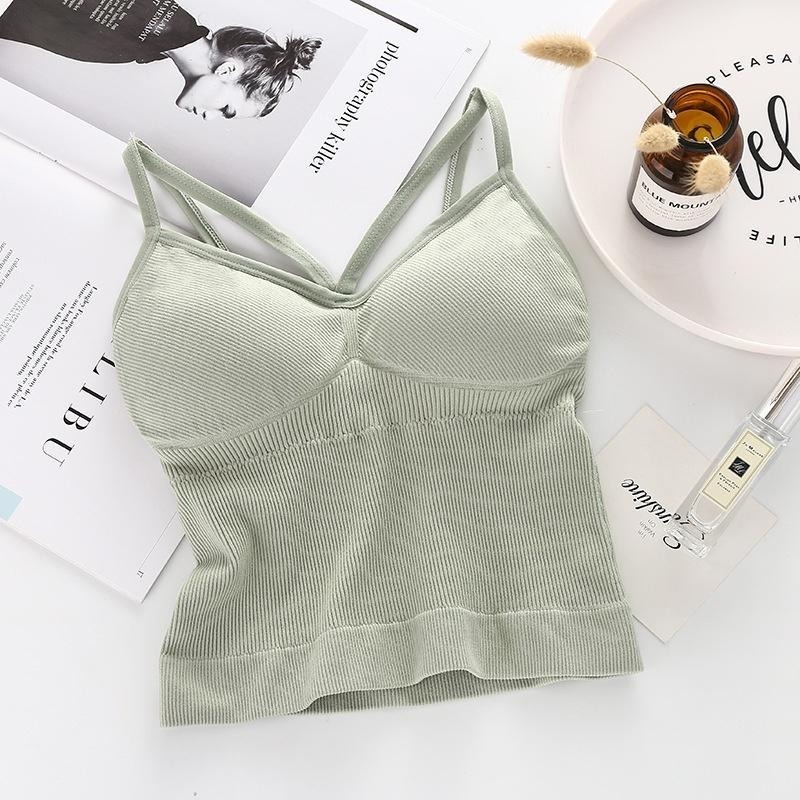 【瘋馬情趣】台灣出貨  爆款內衣女無縫美背 吊帶裹胸無鋼圈文胸少女小背心-細節圖7