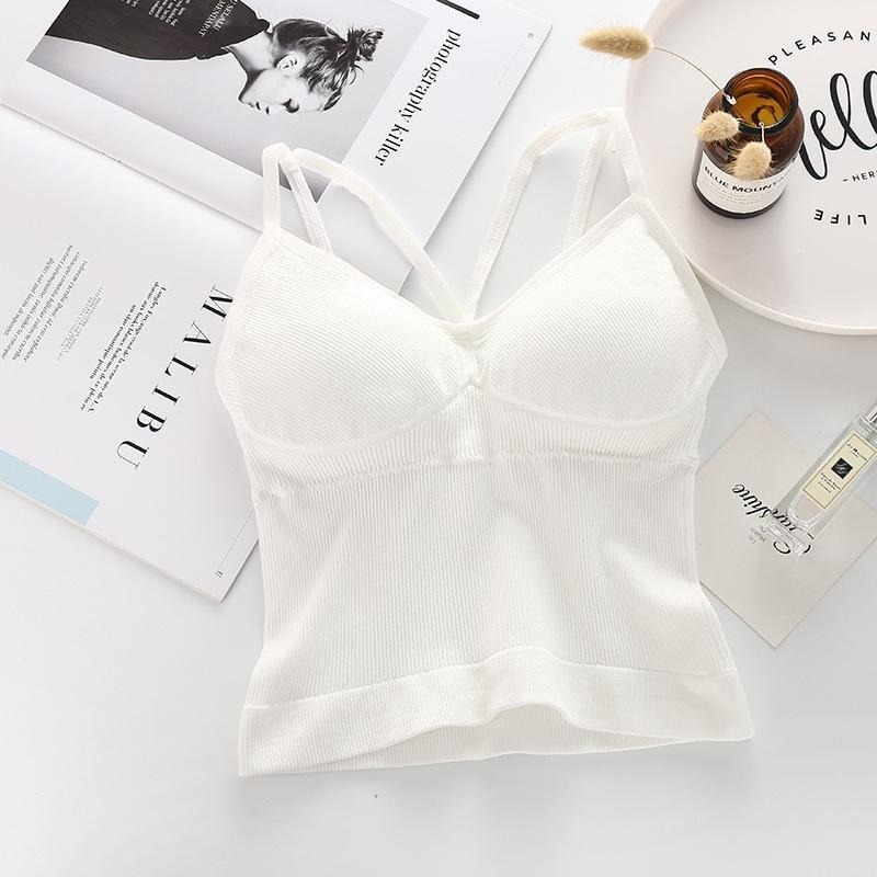 【瘋馬情趣】台灣出貨  爆款內衣女無縫美背 吊帶裹胸無鋼圈文胸少女小背心-細節圖8