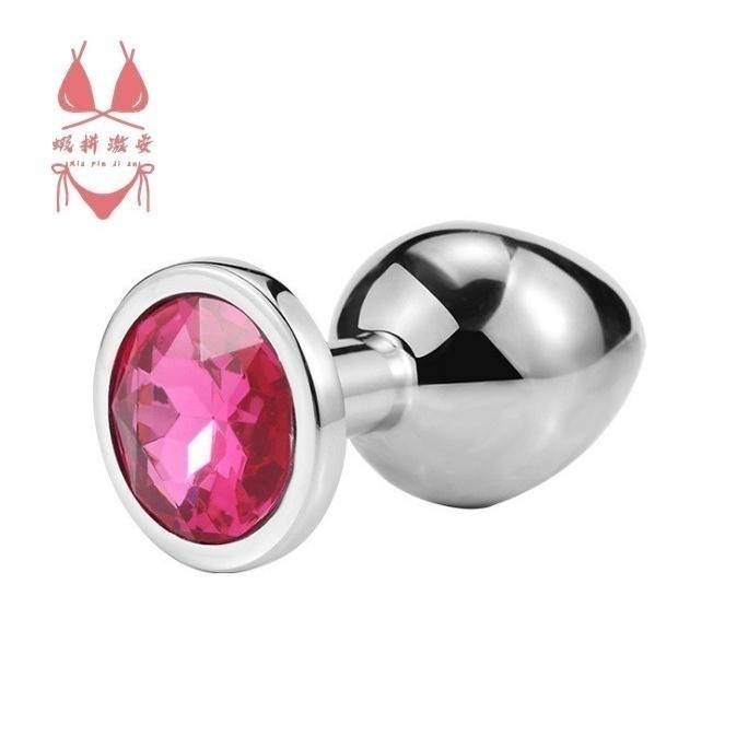 【瘋馬情趣】台灣出貨 金屬鑽石肛塞 柔軟彈滑硅膠後庭刺激棒  後庭按摩棒 男同 女同 肛塞 夫妻情趣 情趣商品-細節圖5