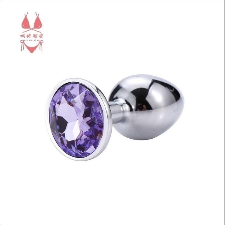 【瘋馬情趣】台灣出貨 金屬鑽石肛塞 柔軟彈滑硅膠後庭刺激棒  後庭按摩棒 男同 女同 肛塞 夫妻情趣 情趣商品-細節圖7