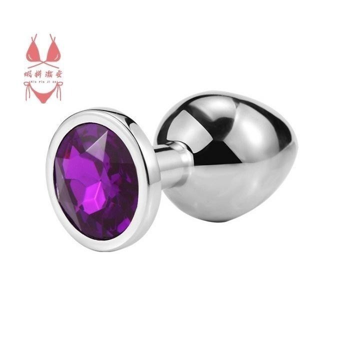 【瘋馬情趣】台灣出貨 金屬鑽石肛塞 柔軟彈滑硅膠後庭刺激棒  後庭按摩棒 男同 女同 肛塞 夫妻情趣 情趣商品-細節圖9