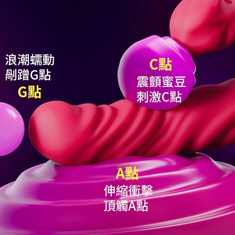【瘋馬情趣】多向旋轉珠伸縮吮吸AV棒 電動按摩棒 震動棒 抽插伸縮強震棒 G點按摩棒 炮機 伸縮按摩棒 靜音-細節圖3