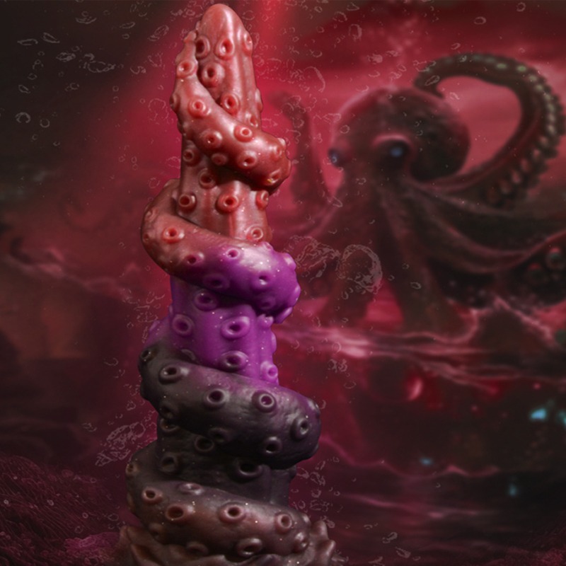 【瘋馬情趣】章魚腳陽具 異形陽具 陽具 肉棒 陰莖 老二 假屌 按摩棒 自慰棒 逼真老二吸盤 情趣用品-細節圖6