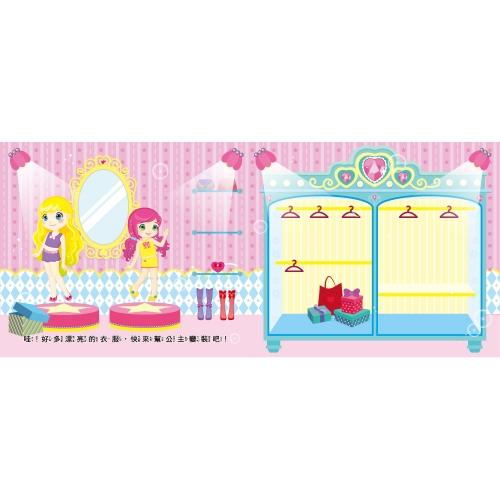 双美 公主換裝厚片磁鐵遊戲（內含72加厚磁鐵配件+5個遊戲場景）大醬童書專賣店-細節圖4