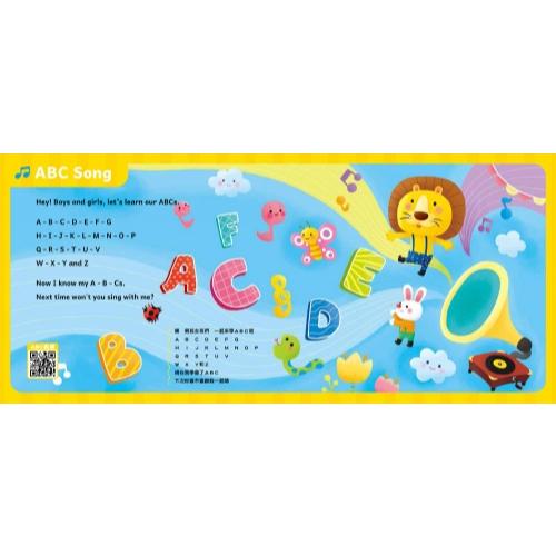 双美　寶寶繪本音樂書：一起來唱ABC：（12首英文童謠+12首卡拉伴唱+12個兒歌動畫+4個伴奏音效）　大醬童書專賣店-細節圖2
