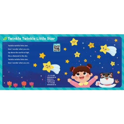 双美　寶寶繪本音樂書：一起來唱ABC：（12首英文童謠+12首卡拉伴唱+12個兒歌動畫+4個伴奏音效）　大醬童書專賣店-細節圖3