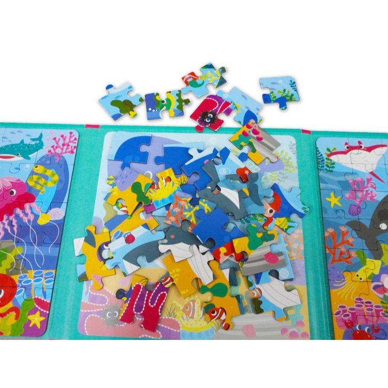 京采 3合1磁力拼圖：海洋(25.30.42片)，恐龍(20.25.30片)交通(12.16.20片)　動物(9.12.16片)　大醬童書專賣店-細節圖7