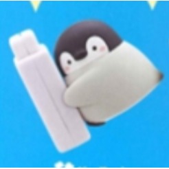 ♧溢起瘋扭蛋♧ KITAN 轉蛋 扭蛋 絕版 老物 正能量企鵝 充電線 保護公仔 正能量企鵝 充電線保護 高雄 鹽埕-規格圖3