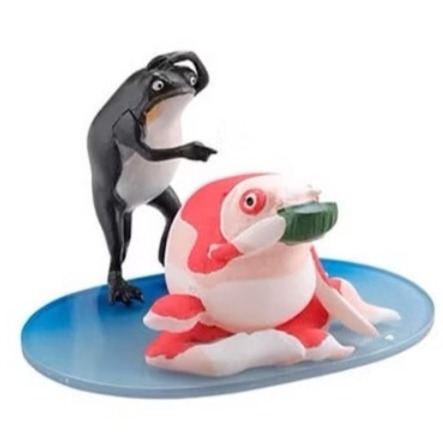 ♧溢起瘋扭蛋♧ 海洋堂 歌川國芳的金魚百態 酒之宴席 浮世繪 水族箱 鯉魚 青蛙 童話故事 神話 高雄 鹽埕-規格圖5