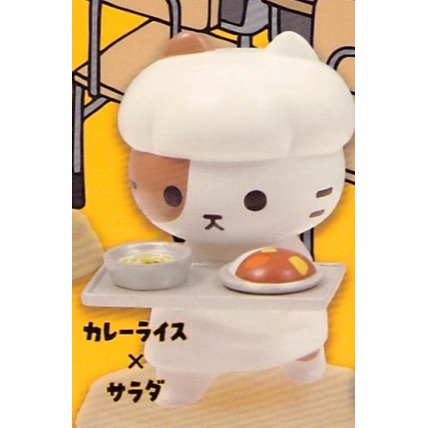 ♧溢起瘋扭蛋♧ Qualia 扭蛋 轉蛋 供食貓站立公仔 打飯 食堂 貓咪 日本 營養午餐 高雄 鹽埕-規格圖3