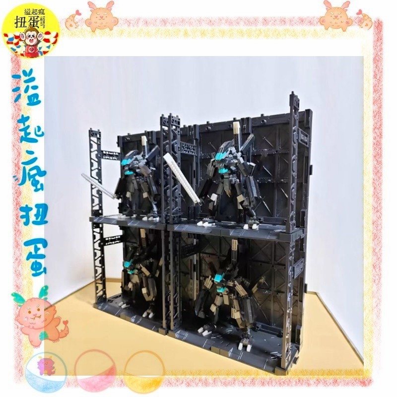 ♧溢起瘋扭蛋♧ 陸版 模型 連結展示架 展示架 機器人 支架 黑色 模型展示 底座 鋼彈 高雄 鹽埕-細節圖3