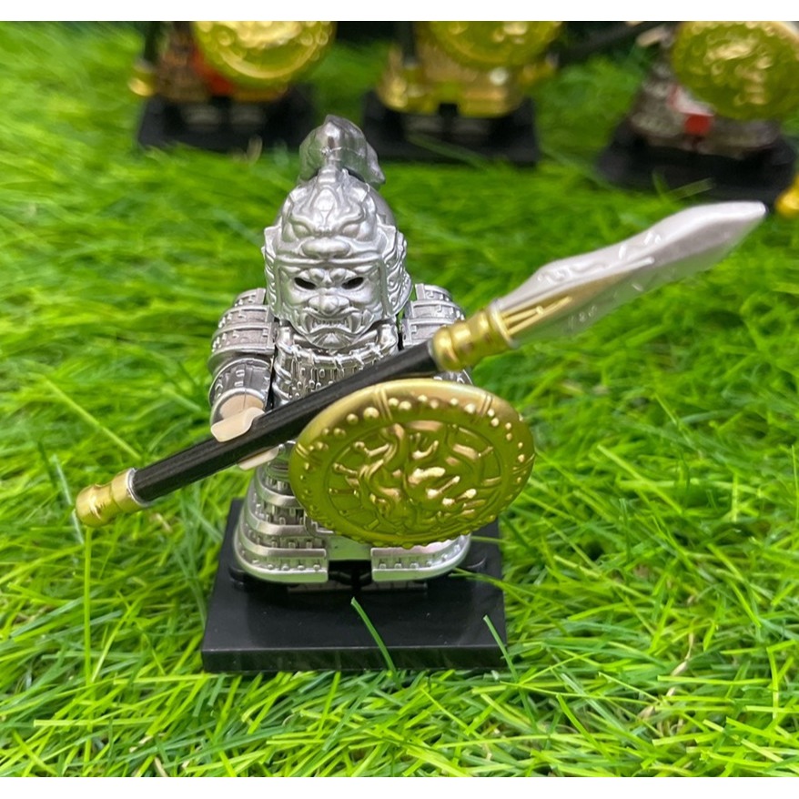 ♧溢起瘋扭蛋♧ 唐朝 樂高相容 人偶 士兵 中世紀 中國 末刀 玄甲兵 金甲 鬼面 二創 高雄 鹽埕-規格圖3