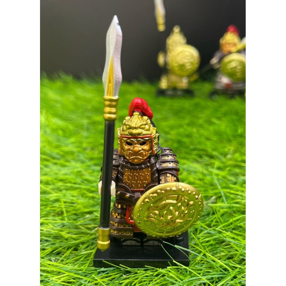 ♧溢起瘋扭蛋♧ 唐朝 樂高相容 人偶 士兵 中世紀 中國 末刀 玄甲兵 金甲 鬼面 二創 高雄 鹽埕-規格圖3