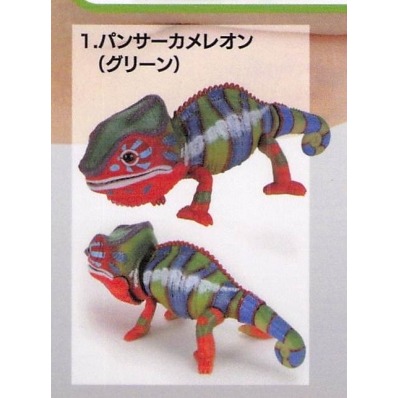 ♧溢起瘋扭蛋♧ BANDAI 轉蛋 扭蛋 生物大圖鑑 變色龍 爬行動物 蜥蜴 變色 公仔 可動 模型 高雄 鹽埕-規格圖4