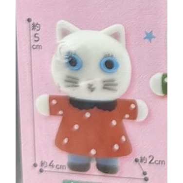 ♧溢起瘋扭蛋♧ 日本 限定 扭蛋 轉蛋 YUMI KITAGISHI CHICACO TOYA 招財貓公仔 貓咪 公仔-規格圖4