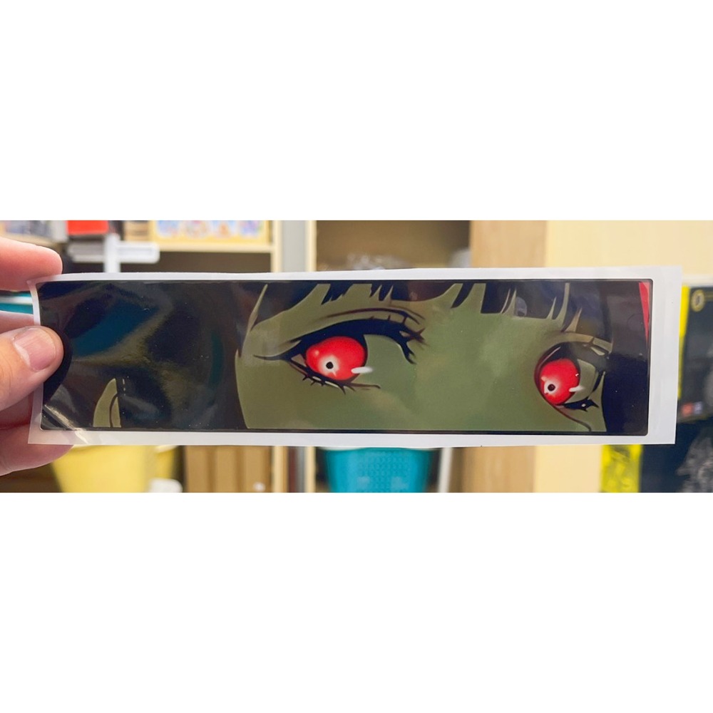 ♧溢起瘋扭蛋♧ 動漫 動畫 二創 人物 女性 眼睛 眼神 防水 貼紙 20CM 高雄 鹽埕-規格圖3