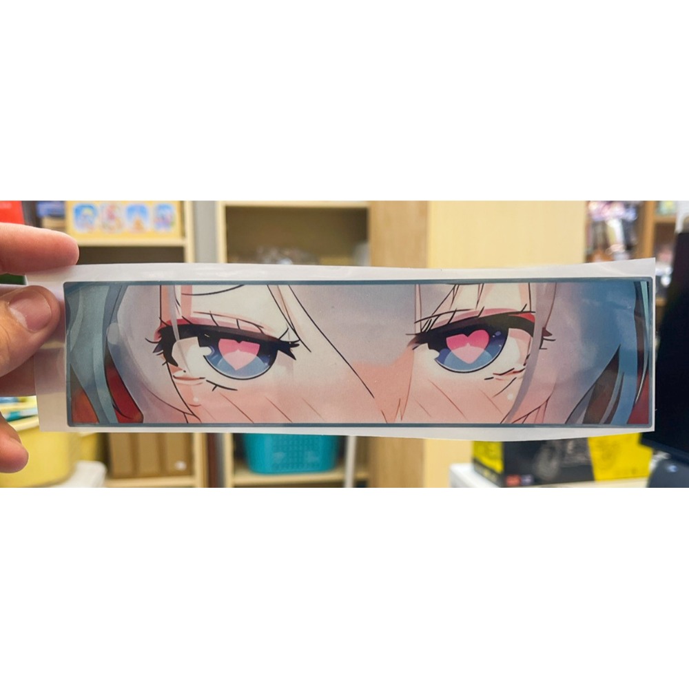 ♧溢起瘋扭蛋♧ 動漫 動畫 二創 人物 女性 眼睛 眼神 防水 貼紙 20CM 高雄 鹽埕-規格圖3