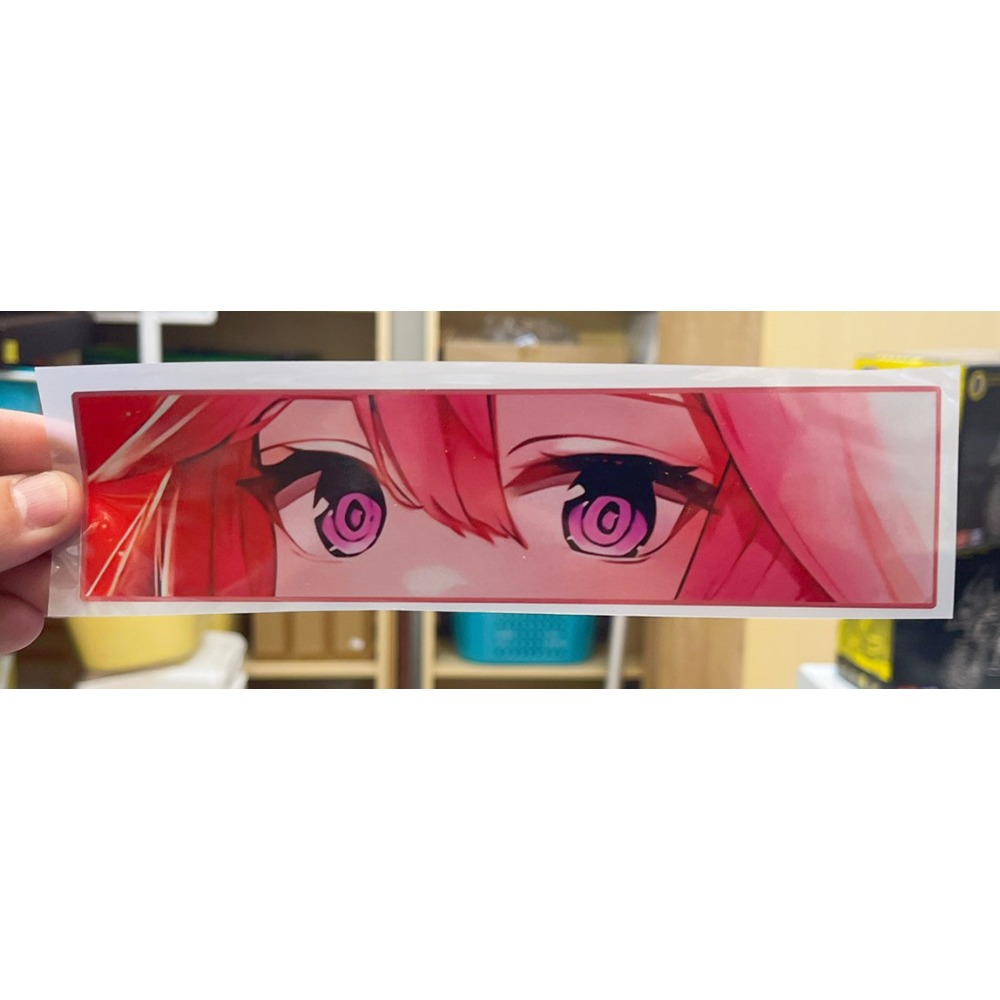 ♧溢起瘋扭蛋♧ 動漫 動畫 二創 人物 女性 眼睛 眼神 防水 貼紙 20CM 高雄 鹽埕-規格圖3