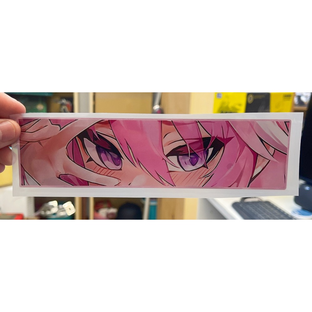 ♧溢起瘋扭蛋♧ 動漫 動畫 二創 人物 女性 眼睛 眼神 防水 貼紙 20CM 高雄 鹽埕-規格圖3