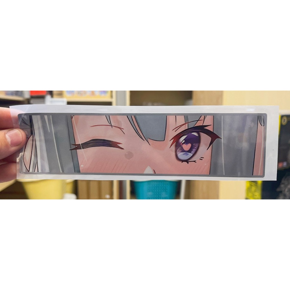 ♧溢起瘋扭蛋♧ 動漫 動畫 二創 人物 女性 眼睛 眼神 防水 貼紙 20CM 高雄 鹽埕-規格圖3