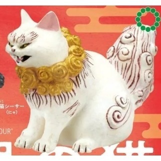 ♧溢起瘋扭蛋♧ IKIMON 扭蛋 轉蛋 ATC 白亞器的貓咪模型P2 貓咪 石獅子 神話 神獸 高雄 鹽埕-規格圖3