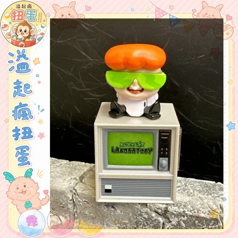 ♧溢起瘋扭蛋♧【現貨】Jinart CN 聯名 扭蛋 復古卡通電視 經典造型公仔 德克斯特 膽小狗英雄 雞與牛-細節圖3