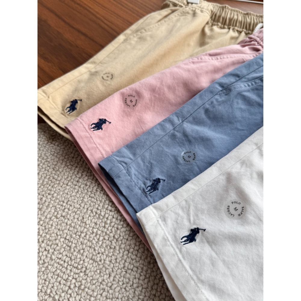 Ralph Lauren純色棉質抽繩短褲-細節圖4